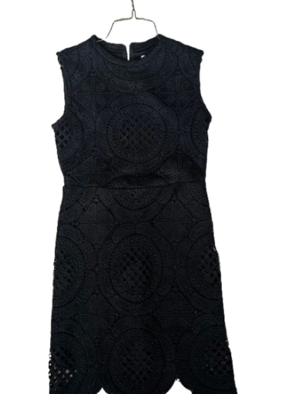 Stella Luce Black Sleeveless Lace Overlay Midi Dress